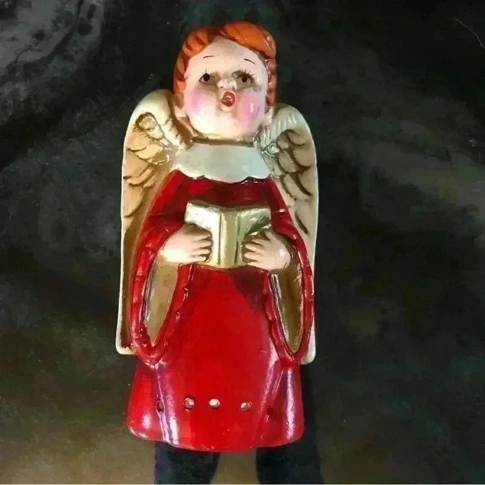 Vintage Christmas Angel Choirboy Toothpick hors d’ouevres holder. Made in Japan